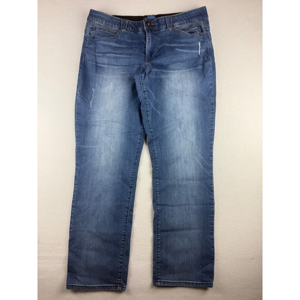 Democracy Ab solution Straight Leg Jeans Blue Medium Wash Sz 16 B1560BB00